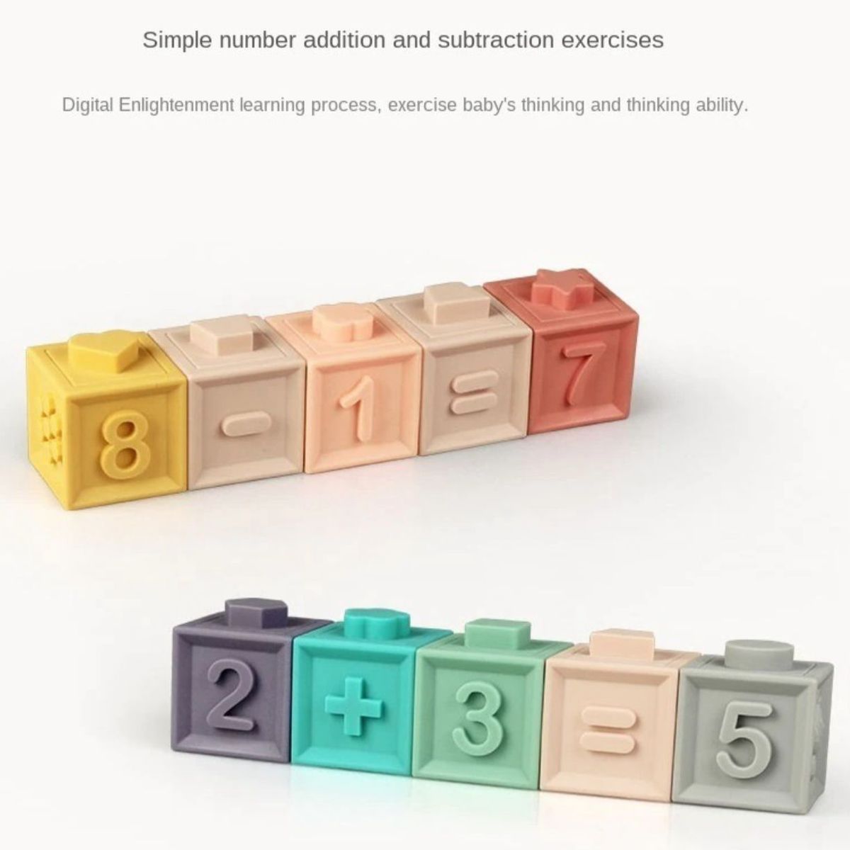 GENERICO - Cubo O Bloques Sensoriales Para Bebé 12 Unidades