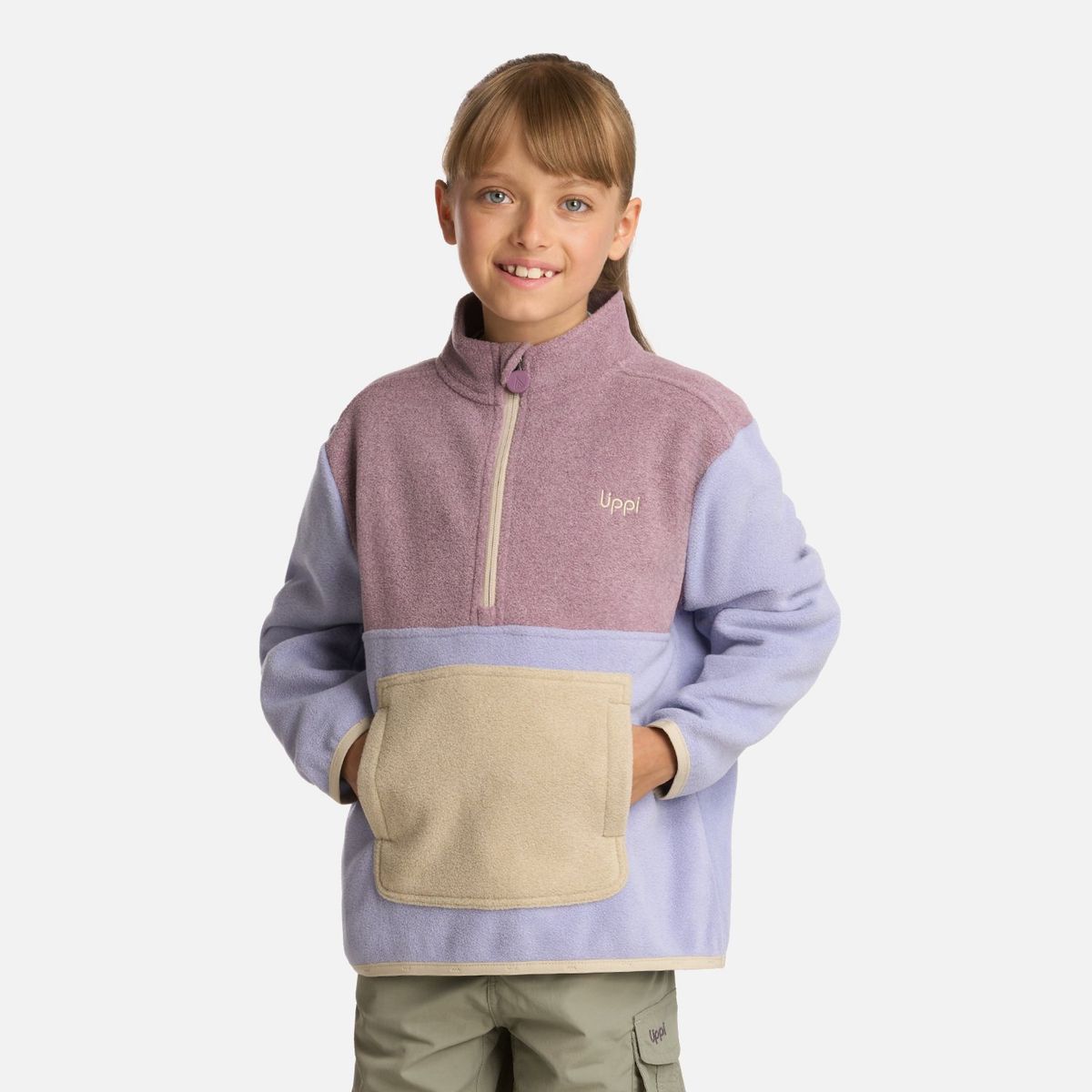 LIPPI - Polar Niña Forest 14 Zip Sweatshirt Lila Lippi