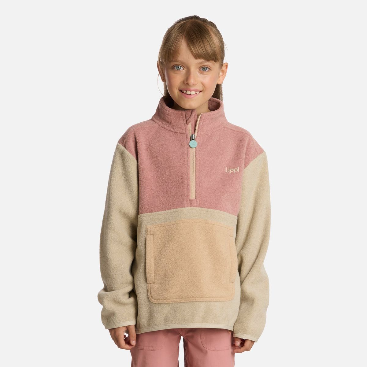 LIPPI - Polar Niña Forest 14 Zip Sweatshirt Crudo Lippi
