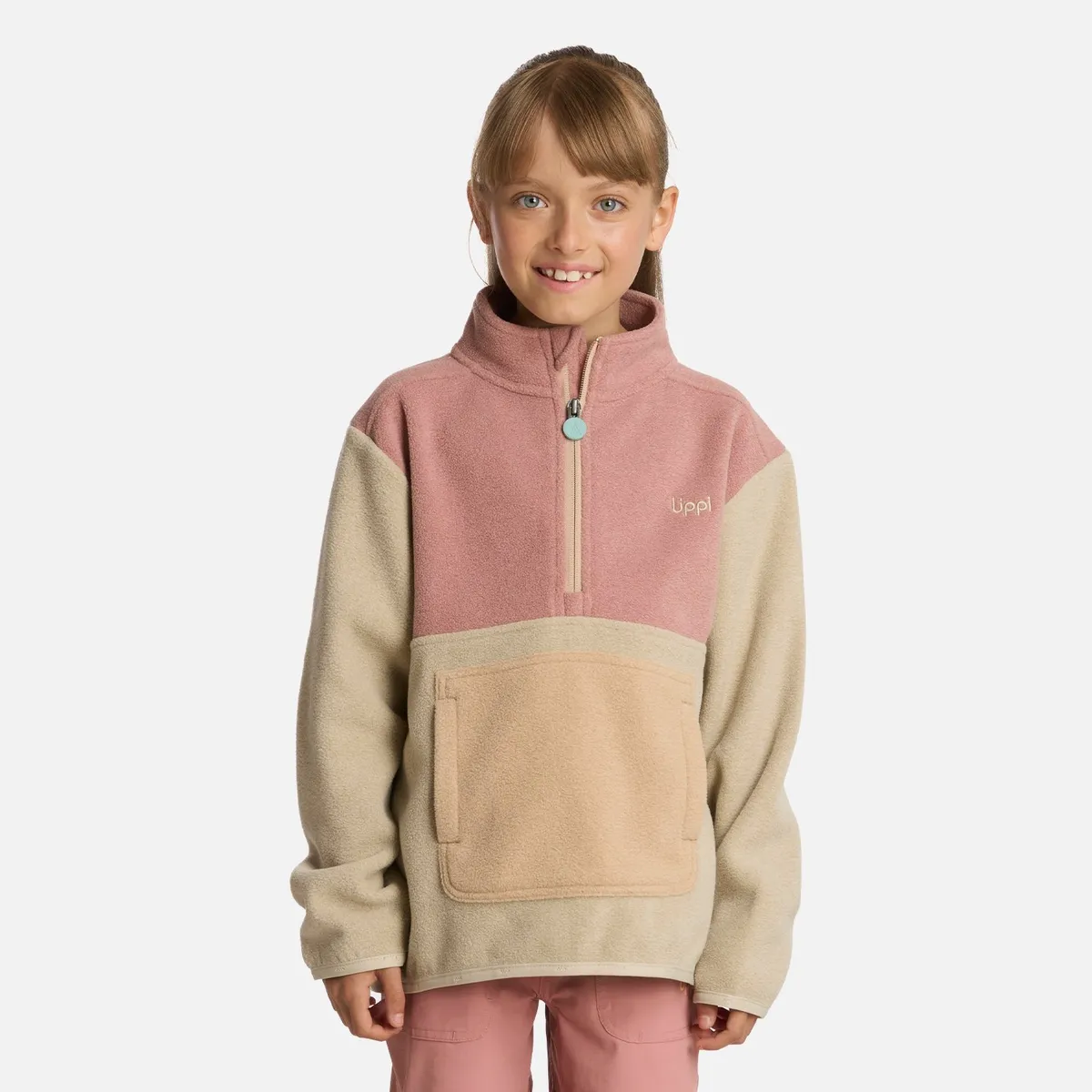LIPPI - Polar Niña Forest 14 Zip Sweatshirt Crudo Lippi