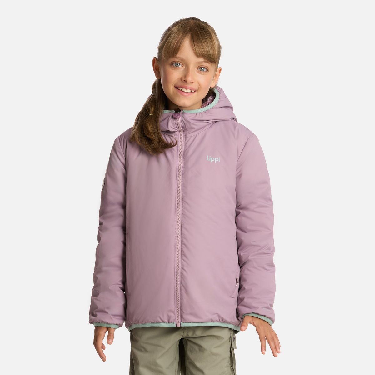 LIPPI - Chaqueta Niña Two-Faces Hoody Jacket Print Malva Lippi