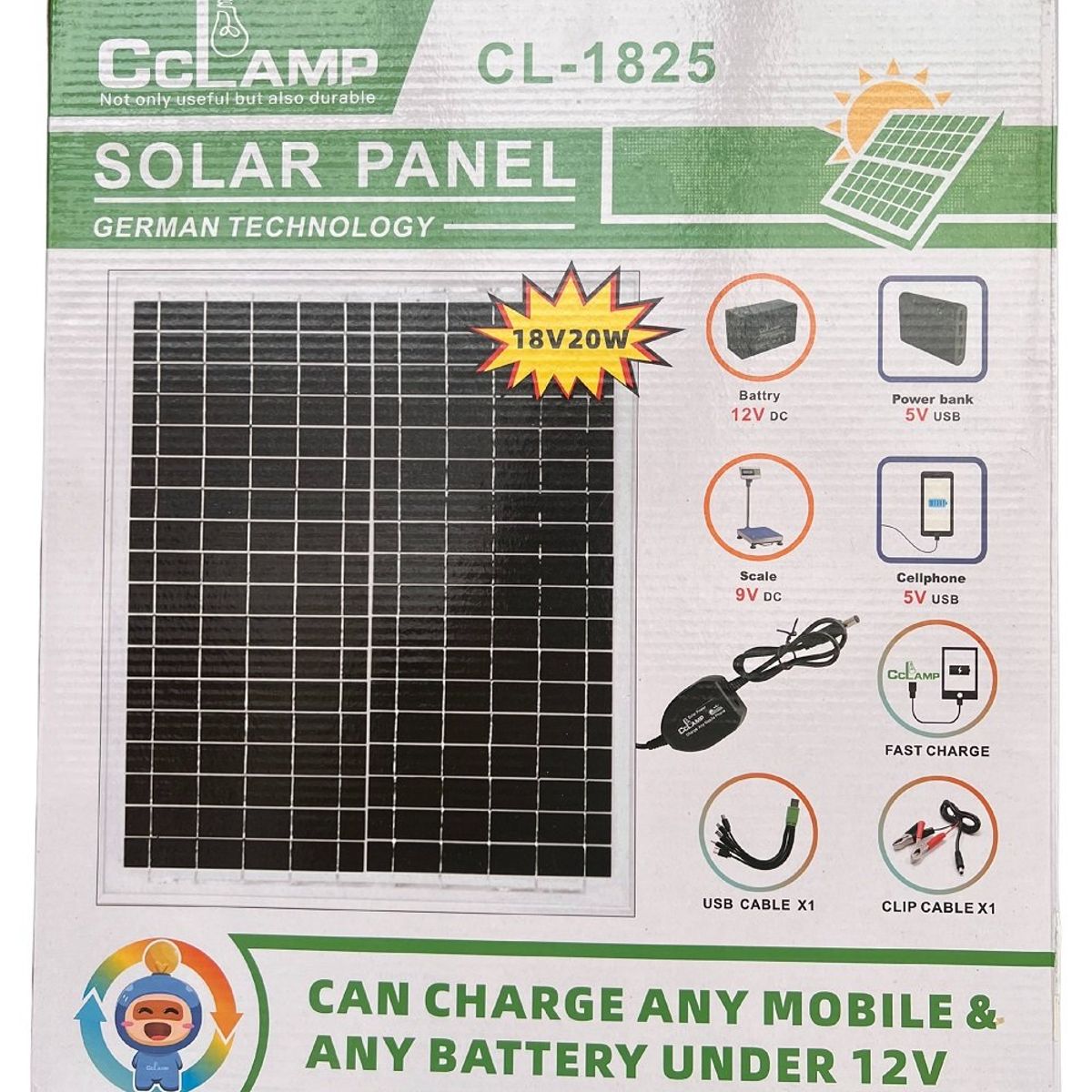 STARTECHOFFICE - Panel Solar Portátil 20W 18V Adaptador de carga Múltiple Cable USB