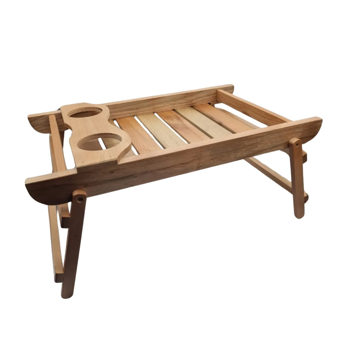 ROU ESENCIA NATURAL - Bandeja para cama con patas en madera nativa