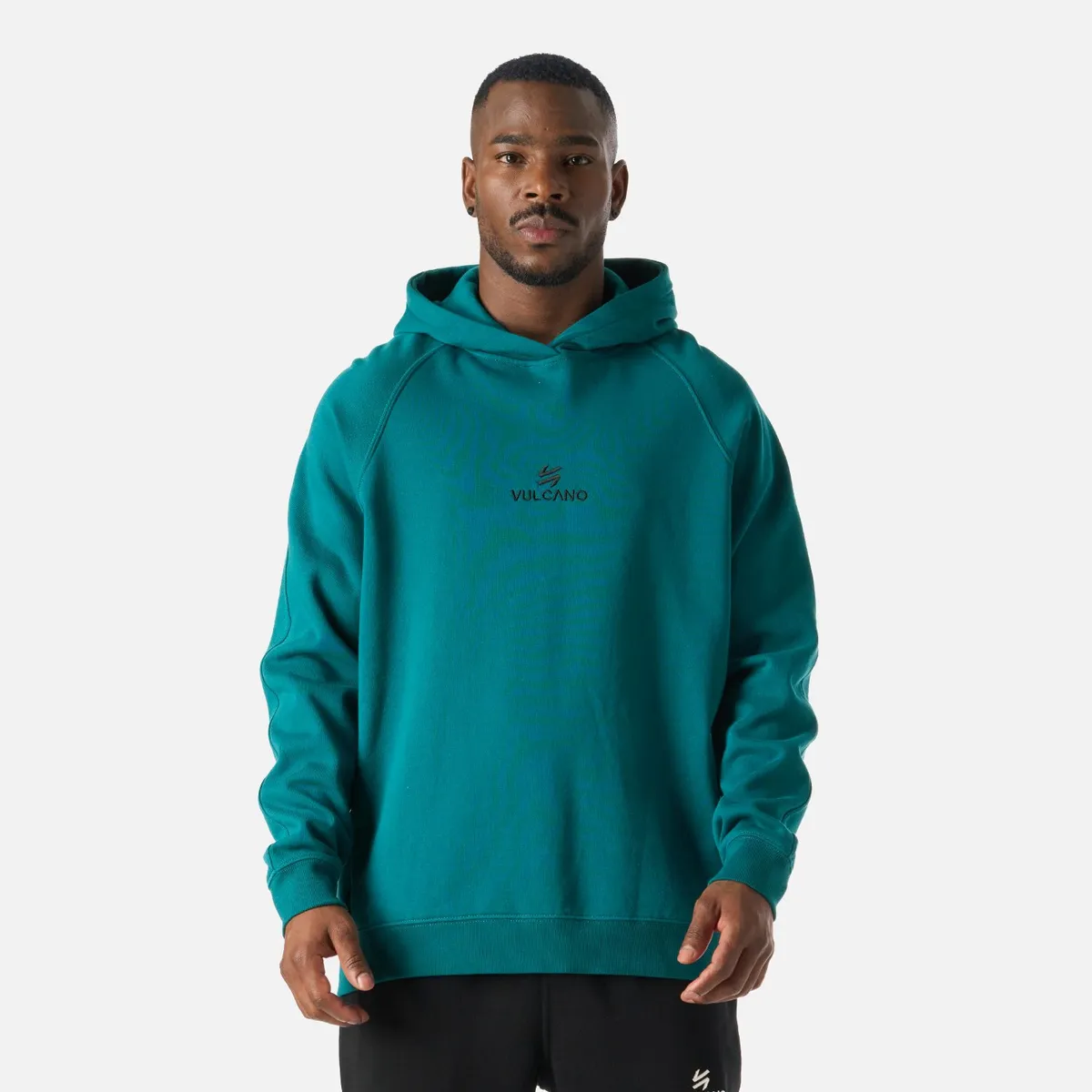 VULCANO - Polerón Hombre Cool Down Sweatshirt Hoody Petroleo Vulcano