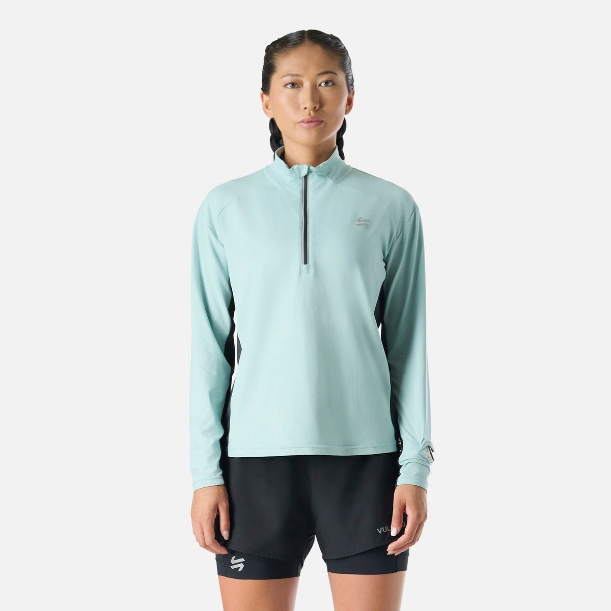 VULCANO - Polerón Mujer Tempo 1/4 Zip Midlayer Jade Vulcano