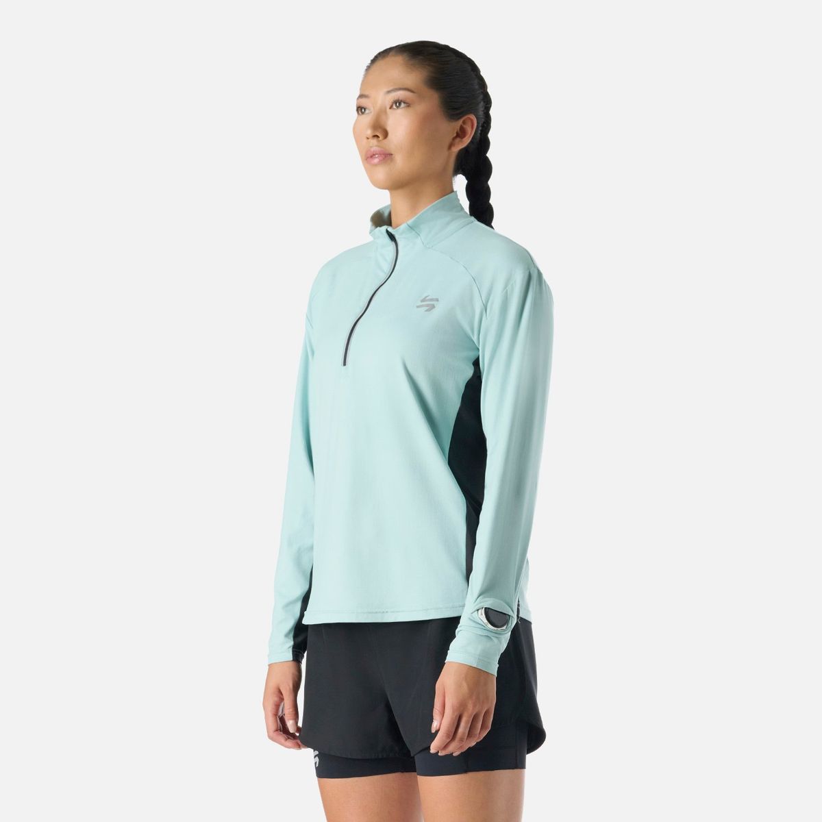 VULCANO - Polerón Mujer Tempo 1/4 Zip Midlayer Jade Vulcano