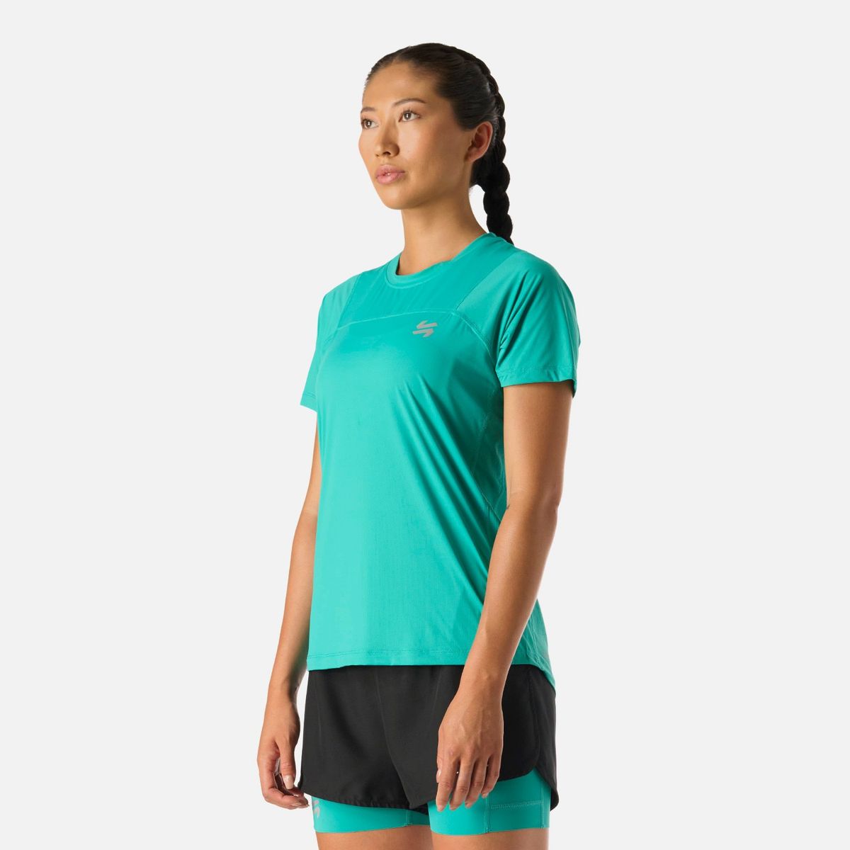 VULCANO - Polera manga corta running mujer Built To Move