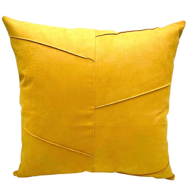 GENERICO - Pack de 02 Fundas De Cojín de Semicuero Sintético 50x50 cm Amarillo