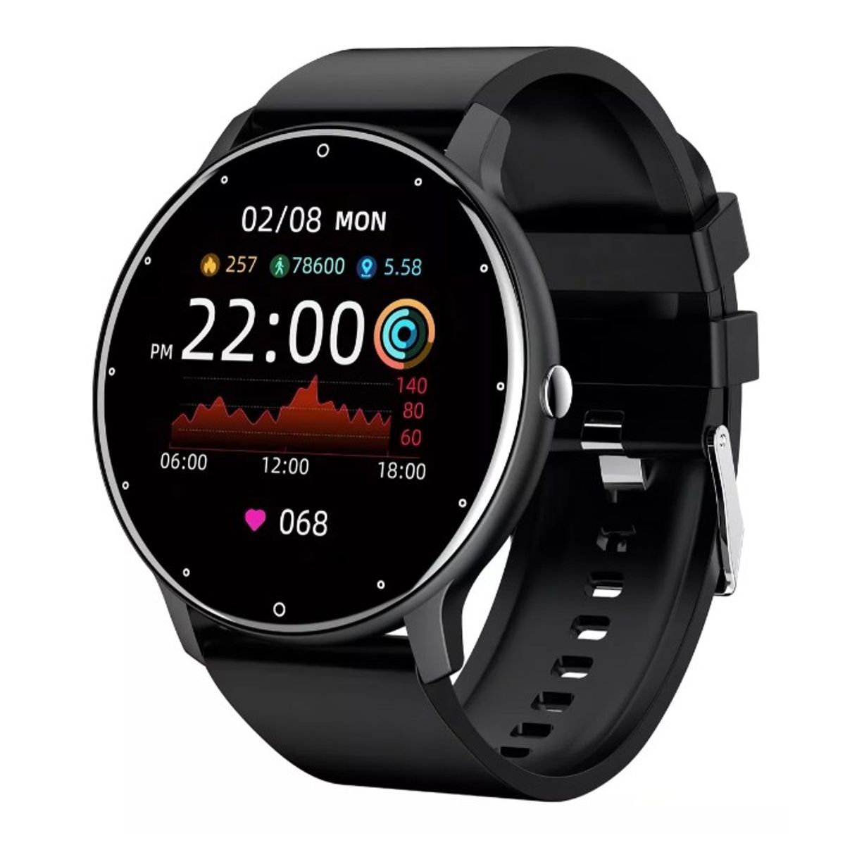 GENERICO - Reloj Smartwatch ZL02 Unisex Negro