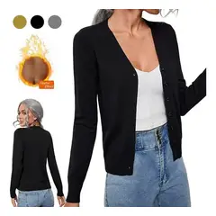 EDWINAYY - Sweater Beatle Doble Lanilla Oto?oinvierno Con Botones