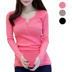 EDWINAYY - Poleras De Manga Larga Casuales Comfort Fit Para Mujer Moda