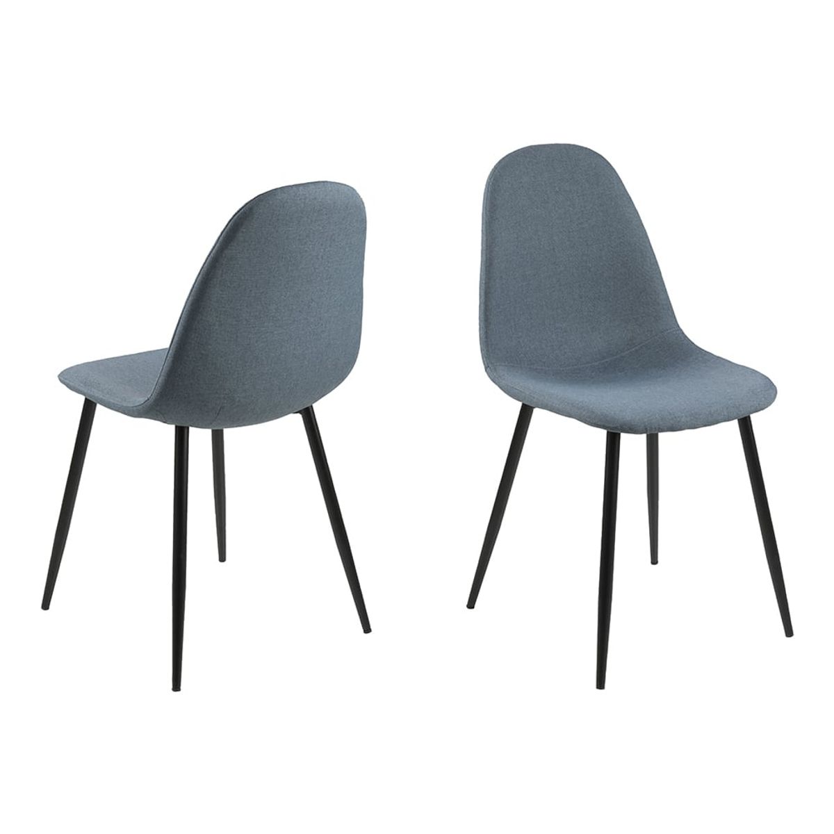 MIRKELA - Silla De Comedor Legga Gris Set De 2 Unidades