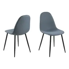 MIRKELA - Silla De Comedor Legga Gris Set De 2 Unidades