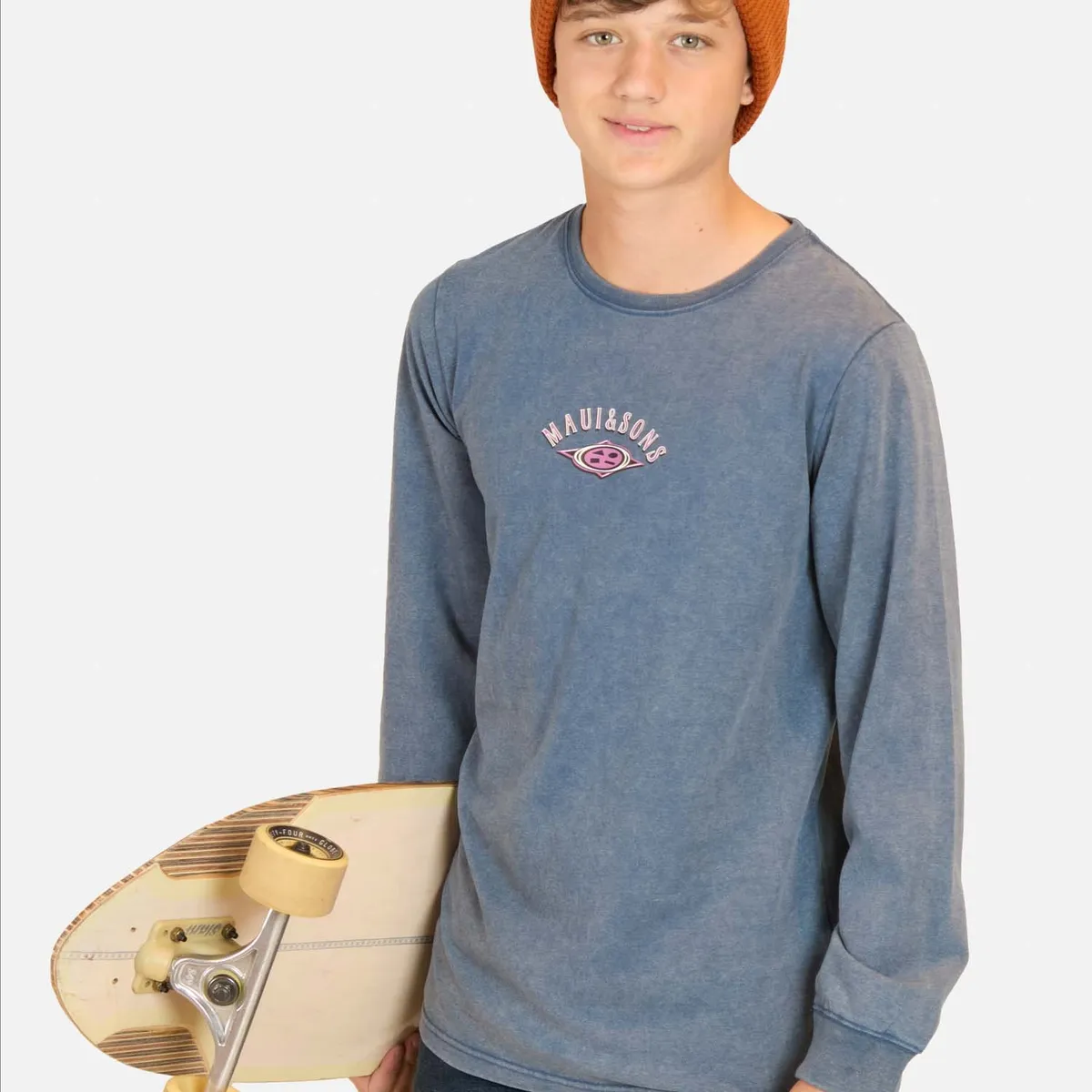 MAUI AND SONS - Polera ML Bamboo Celeste Infantil Maui And Sons - Celeste