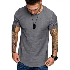EDWINAYY - Polera Manga Corta Hombre Para Estampar Cuello Redondo