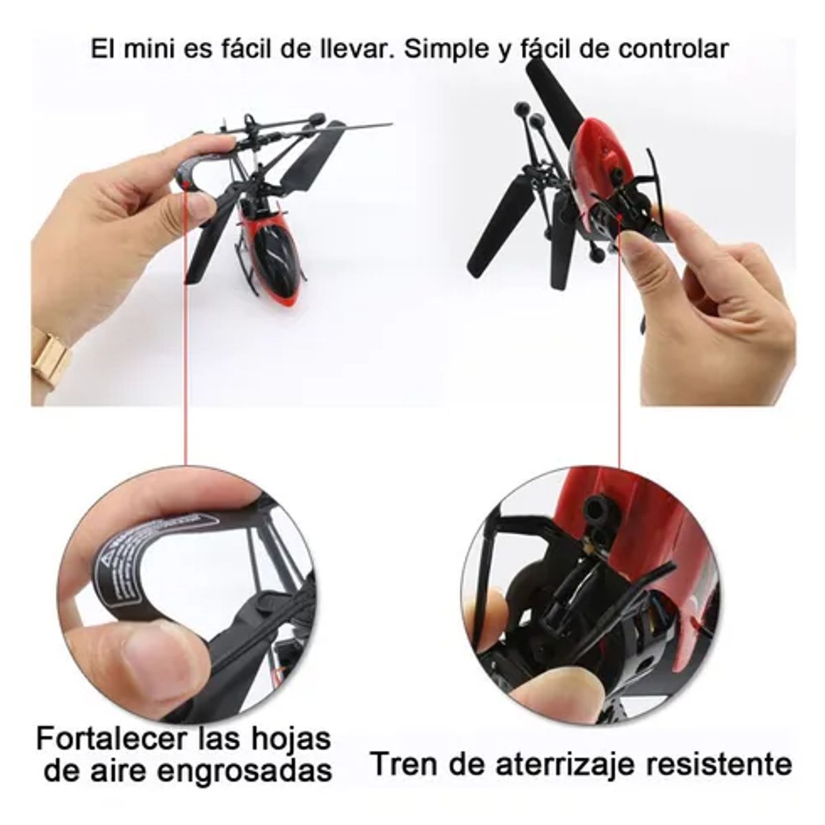 EDWINAYY - Helicóptero Inducción Control Remoto Recargable Mini Ni?os