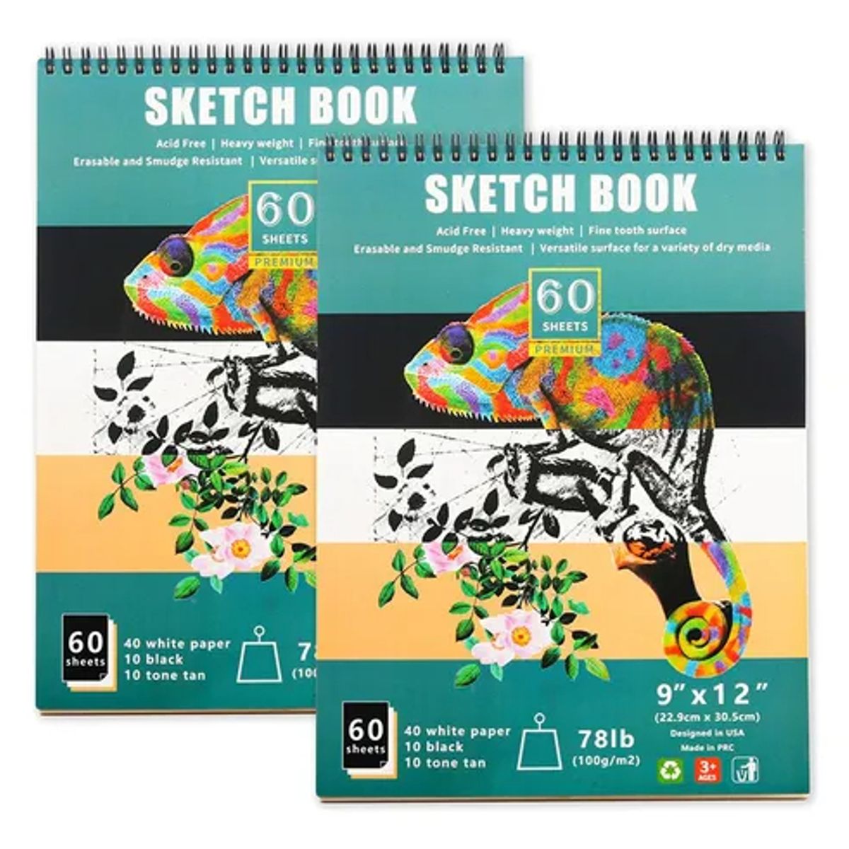 EDWINAYY - Cuaderno De Bocetos X2 Blanco/negro 30