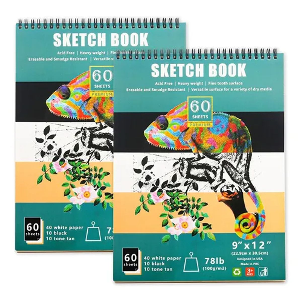 EDWINAYY - Cuaderno De Bocetos X2 Blanco/negro 30