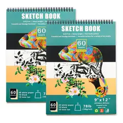 EDWINAYY - Cuaderno De Bocetos X2 Blanco/negro 30