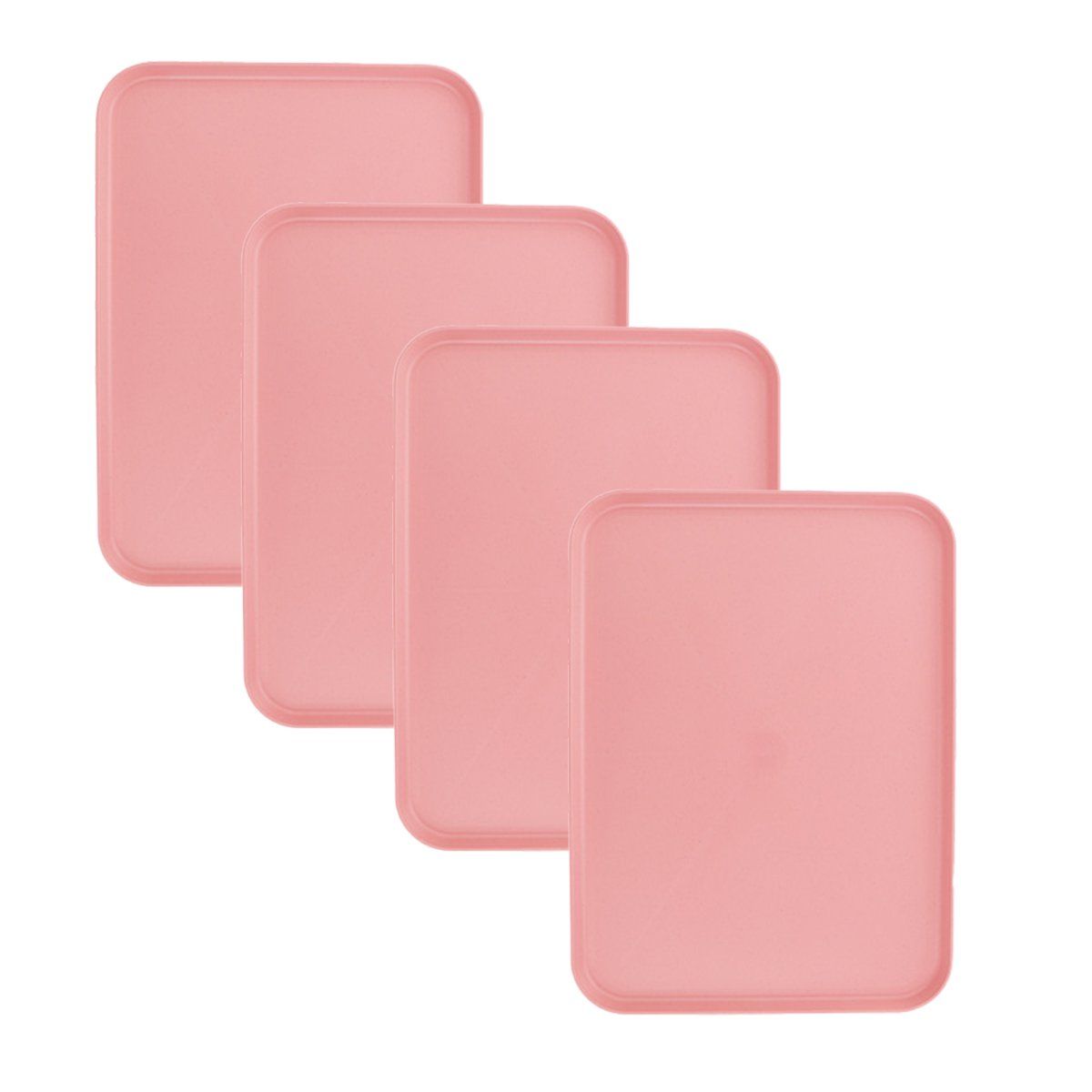 GENERICO - 4pcs Bandejas Para Comida Rápida De Paja De 38x27cm-Rosa