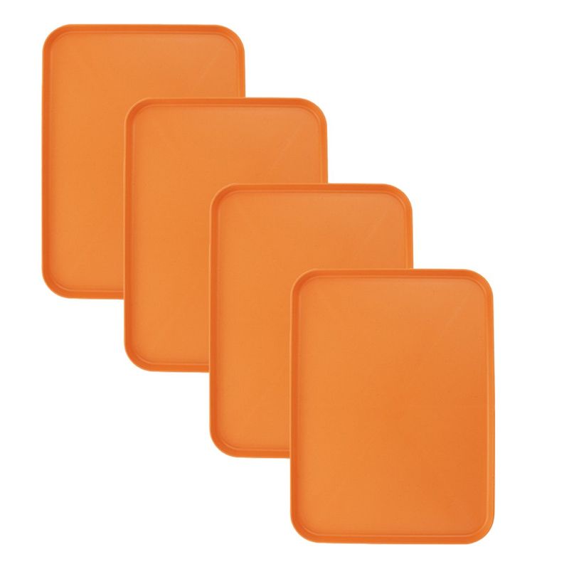 GENERICO - 4pcs Bandejas Para Comida Rápida De Paja De 38x27cm-Naranja