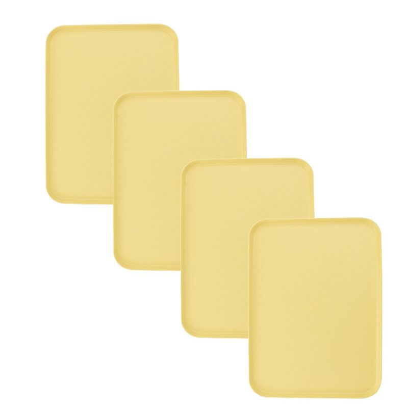 GENERICO - 4pcs Bandejas Para Comida Rápida De Paja De 38x27cm-Amarillo