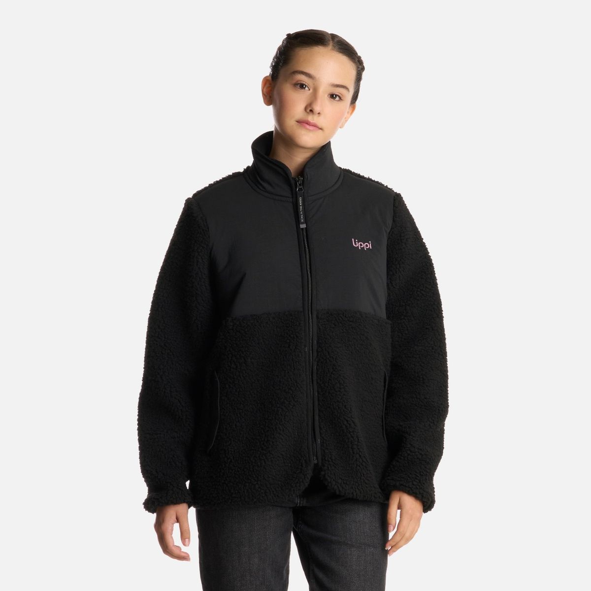 LIPPI - Polar Teen Girl Glaciar Sherpa-pro Jacket Negro Lippi
