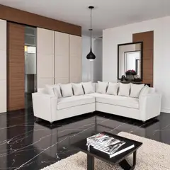 SITIAL HOME - SECCIONAL EMILIA BLANCO BONE CON RESORTES POCKET