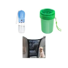 PRO OUTDOOR - Pack Mascota 2 (Dispensador De Agua, Limpiador De Patas y Malla Protectora)