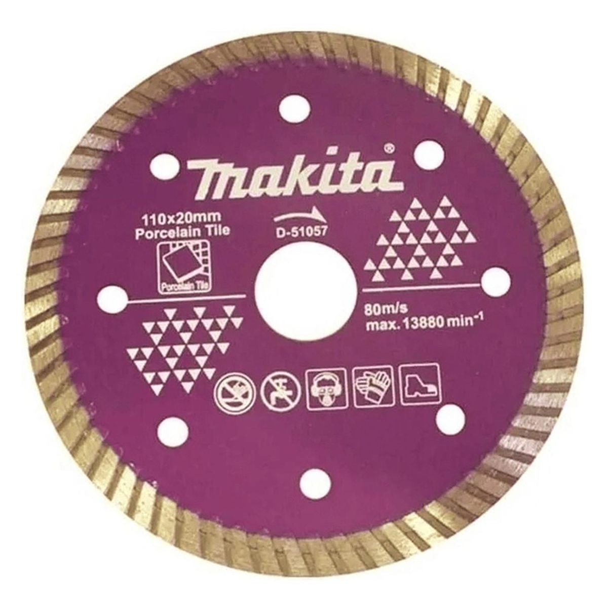 MAKITA - Disco Diamantado Porcelanato 110x20mm Turbo Makita D-51057