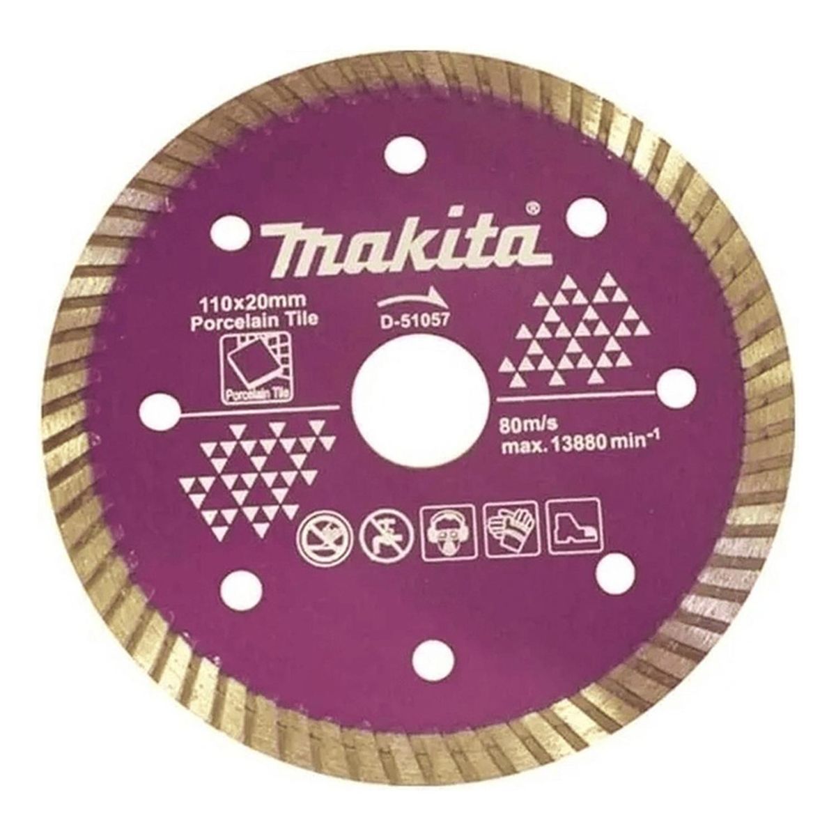 MAKITA - Disco Diamantado Porcelanato 110x20mm Turbo Makita D-51057