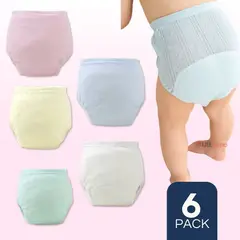 UTILISIMO - Pack 6 Calzón Pantys Niña Entrenamiento Algodón Cintura Elástica