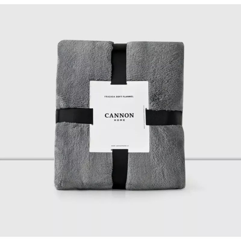 CANNON - Frazada Flannel Cannon 1,5 Plazas Gray