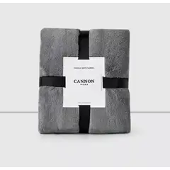 CANNON - Frazada Flannel 1,5 Plazas Gray