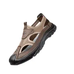 VATYERTY - Zapatos de verano transpirables de malla sin cordones para hombre