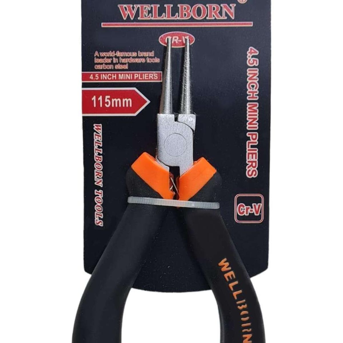 GEN - Alicate Joyero Pinza Punta Larga Fina Conico Manualidades - Negro