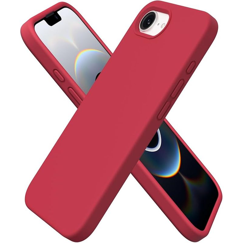 GENERICO - Carcasa Silicona Color Para iPhone 16e - Rojo