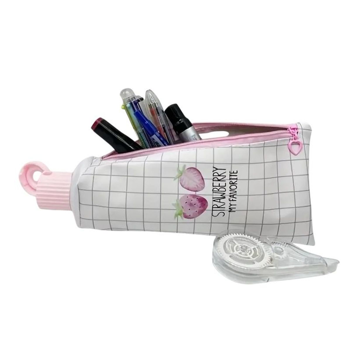 OEM - Cartuchera Estuche De Lapices Con Sacapunta Integrado Fresas