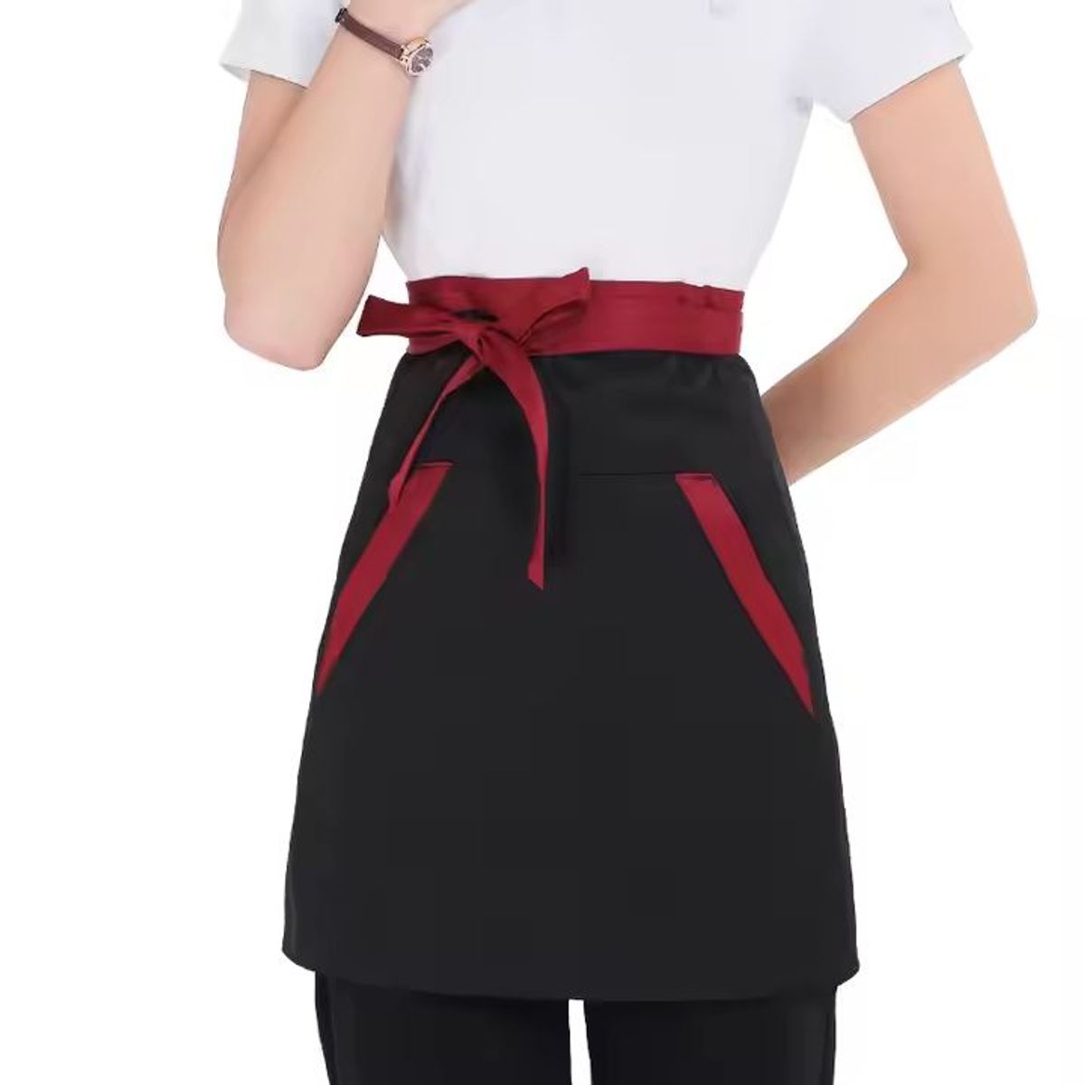 OEM - Mandil Delantal Corto Cocina Chef Mesero Pintor Bicolor