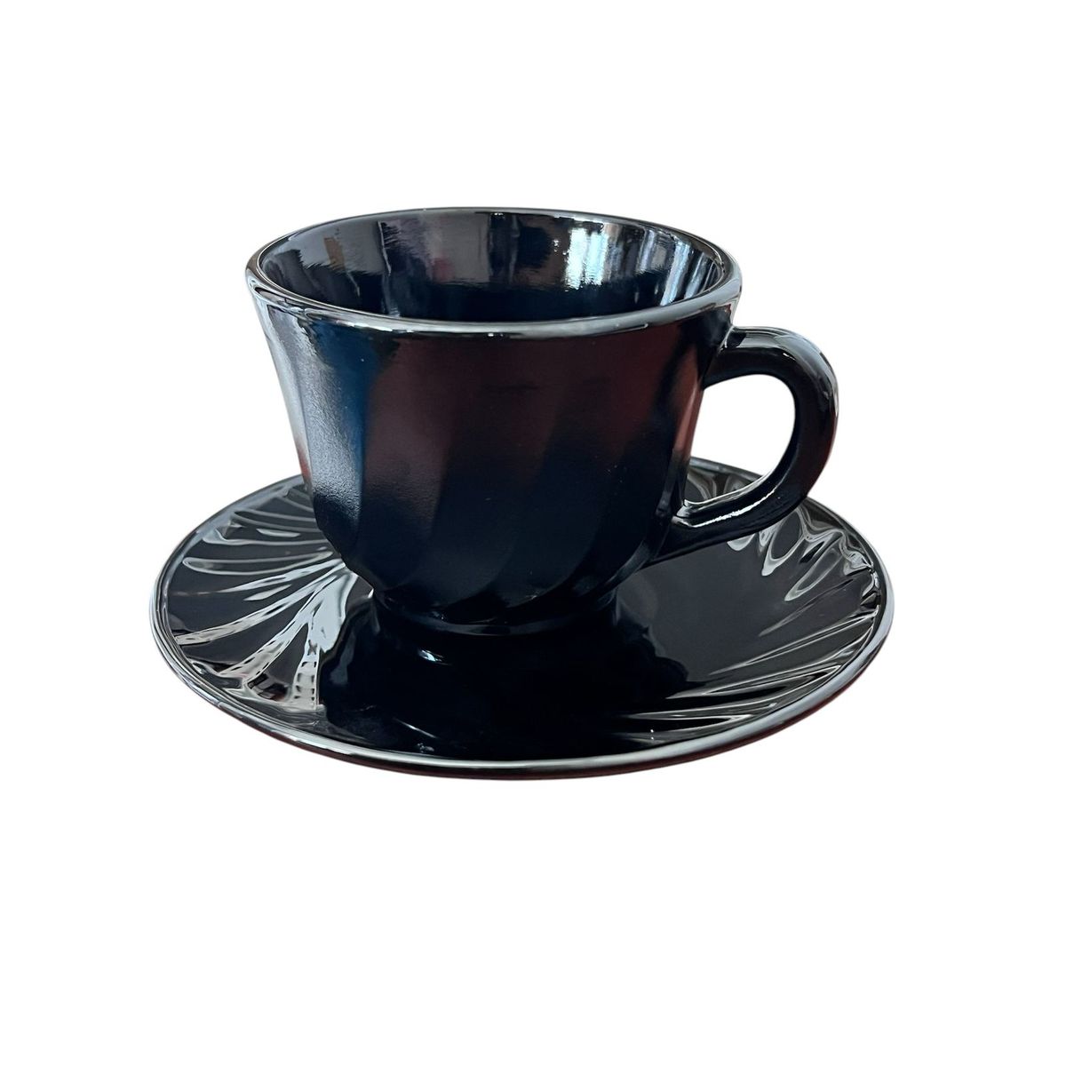 GENERICO - Pack De 6 Tazas Café Con Plato Juego 6 Tazas Set Elegante