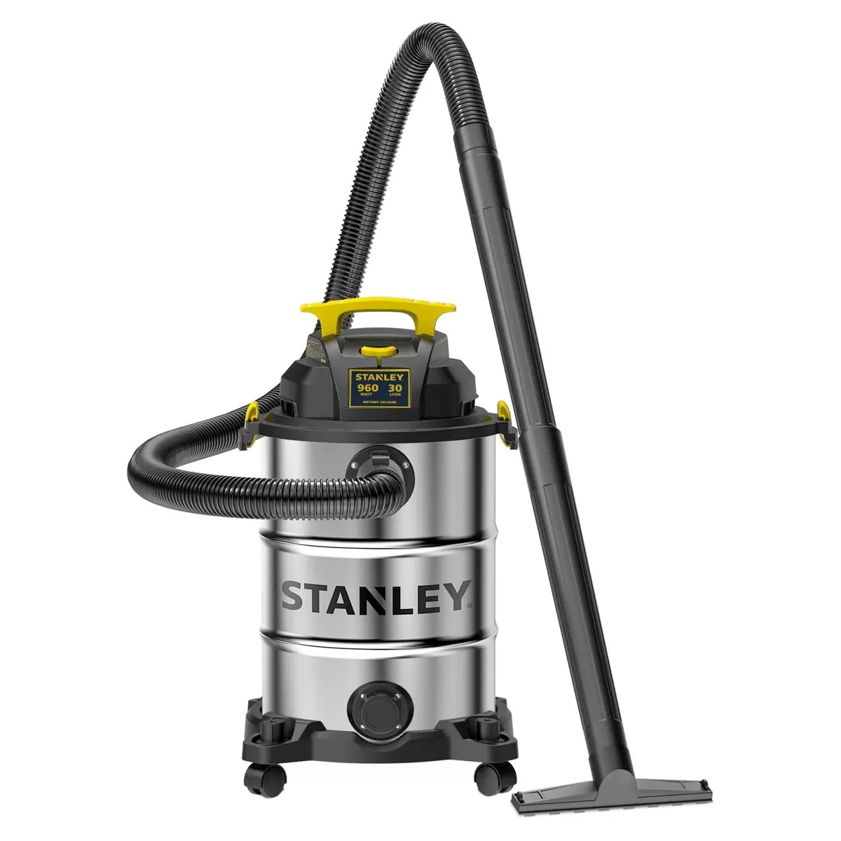 STANLEY - Aspiradora STANLEY Acero Inox. super secas o mojadas 900W. - 30 lts