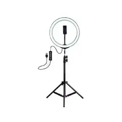 GENERICO - Luz cálida de luz LED aro de luz 30cm estructura negra 220V