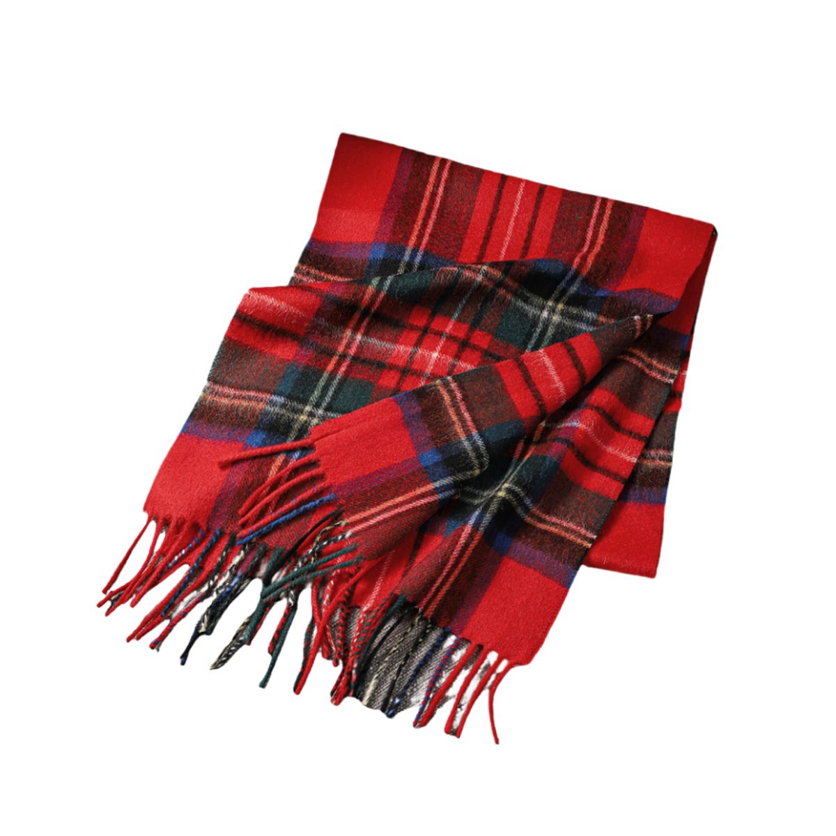 TIOZONEY - Bufanda de lana a cuadros