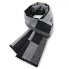 TIOZONEY - Bufanda de cuadros en bloques de color para hombre