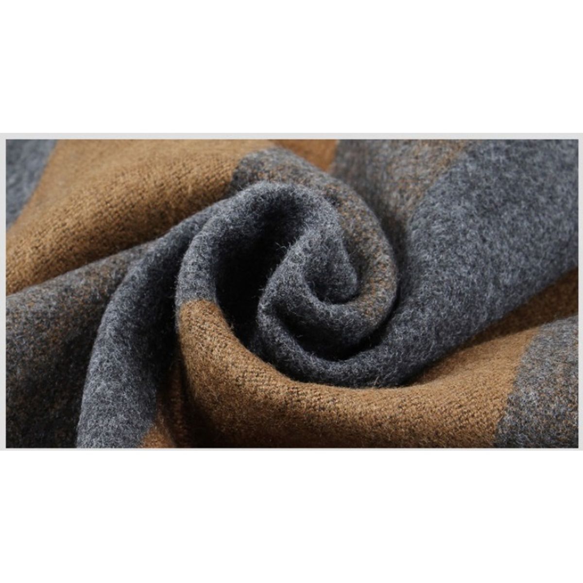 TIOZONEY - Bufanda de cuadros en bloques de color para hombre