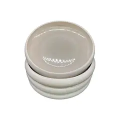 GENERICO - Pack 4 Plato Semi Hondo Decorativo Redondo Claro