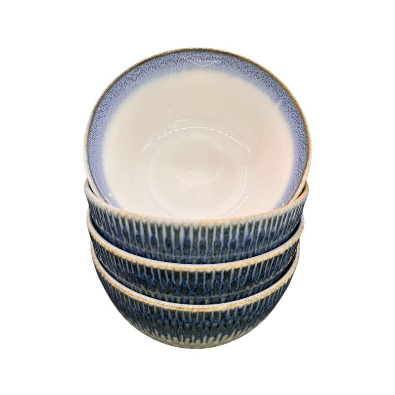 GENERICO - Pack 4 Plato Semi Hondo Decorativo Redondo Centro Blanco
