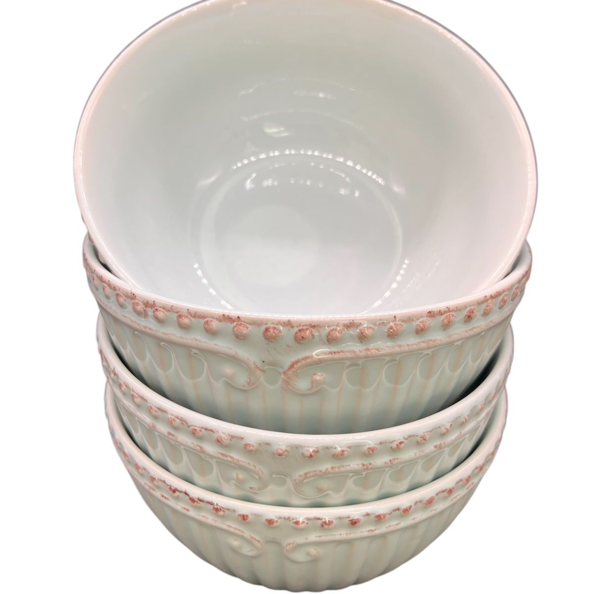 GENERICO - Pack 4 Plato Semi Hondo Decorativo Redondo Borde 15cm