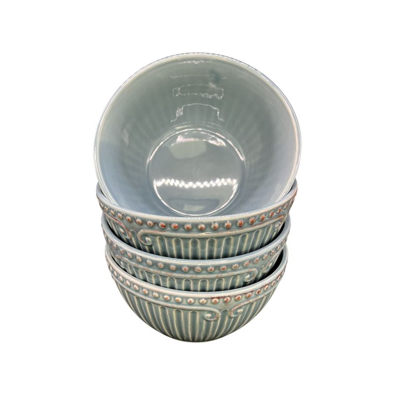 GENERICO - Pack 4 Plato Semi Hondo Decorativo Redondo Borde 15cm