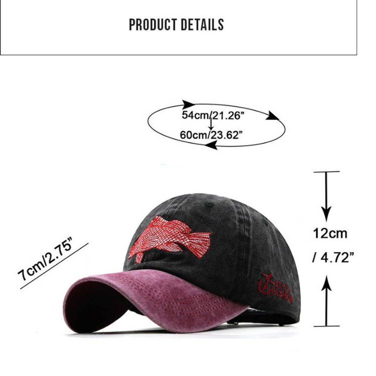 TIOZONEY - Gorra de pesca para hombre Gorra de béisbol